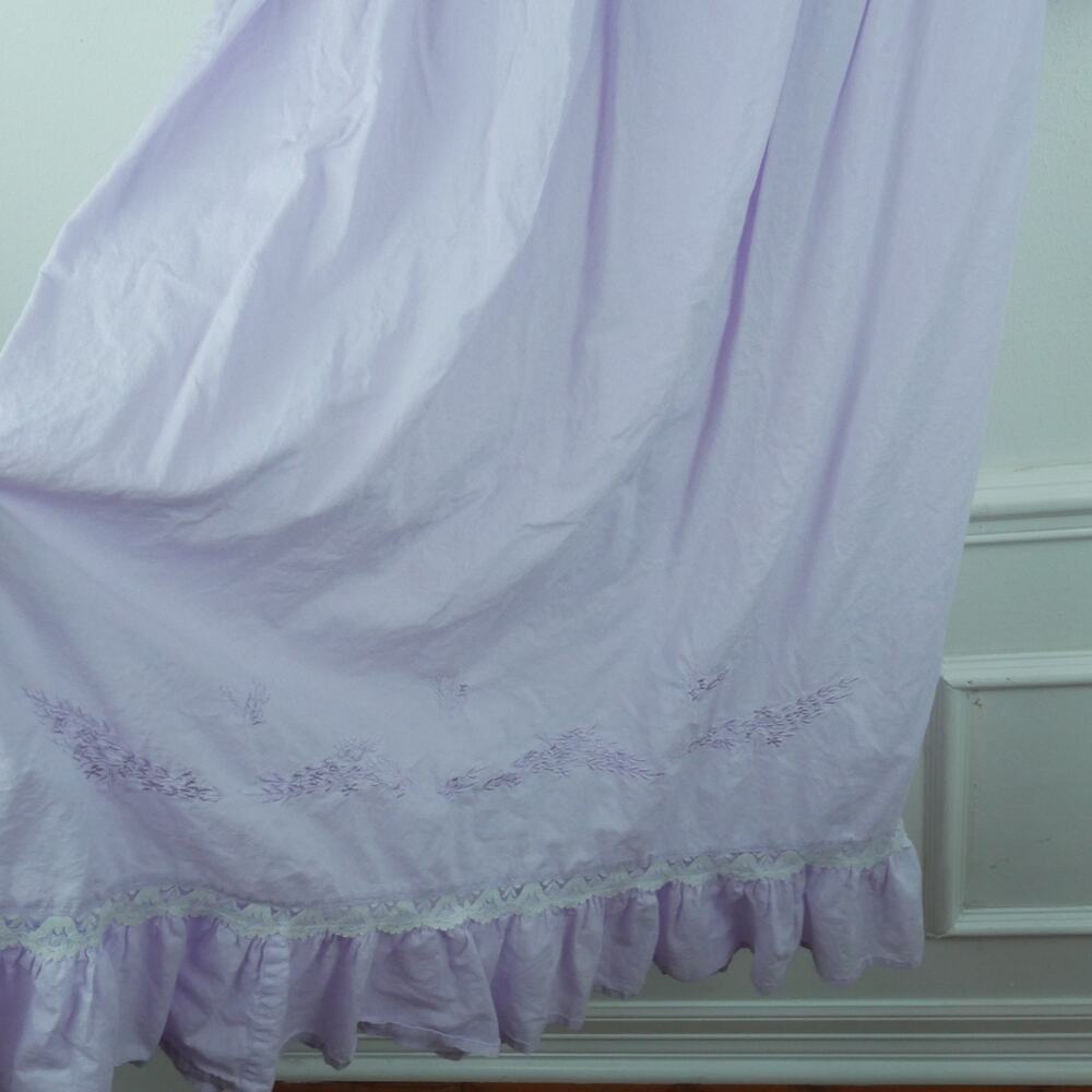 Vintage Small Nightgown Pastel Purple Grannycore Prairie Modest Cottagecore 90s - Picture 8 of 12